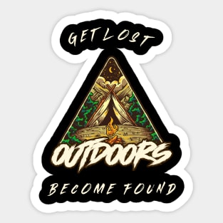 Get Lost, Become Found Outdoors Sticker